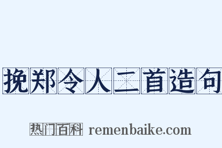 挽郑令人二首造句是什么意思的图片